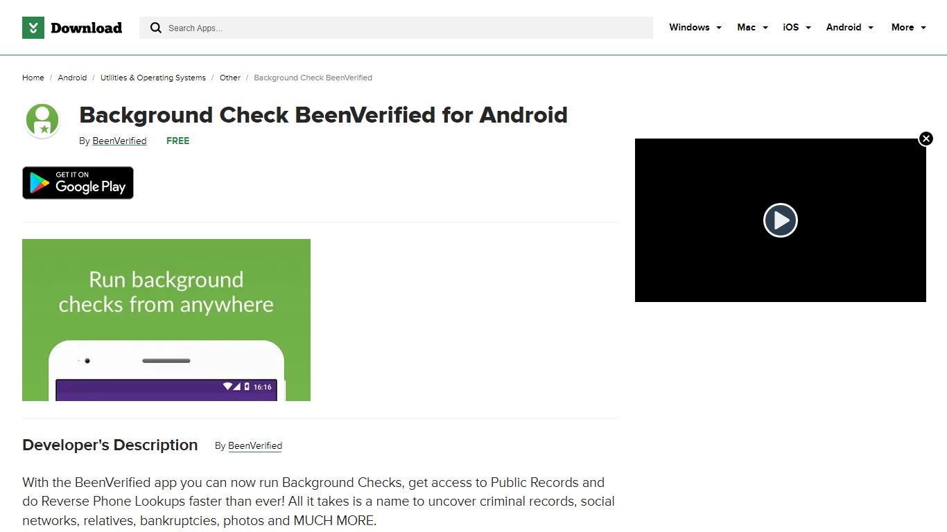 Background Check BeenVerified - Free download and software reviews ...